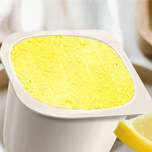 Helado de sorbete limón